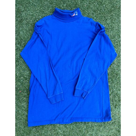 90s Vintage Logo Athletic Patriots Turtleneck - Picture 1 of 4